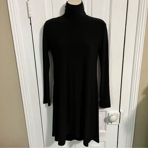 Norma Kamali Mock Neck Long Sleeve Mini Dress Black XS